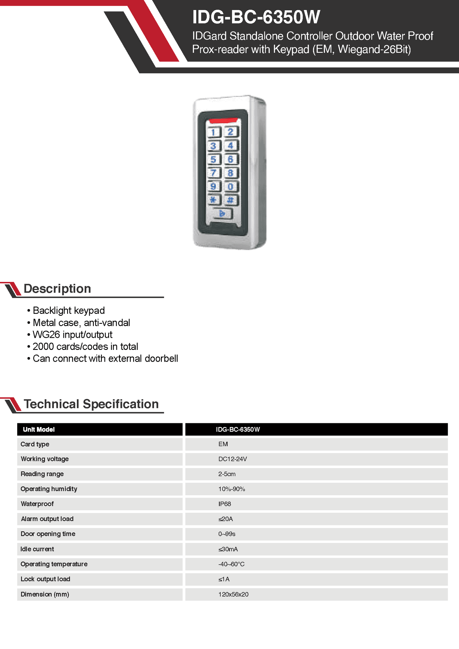 IDG-BC-6350S