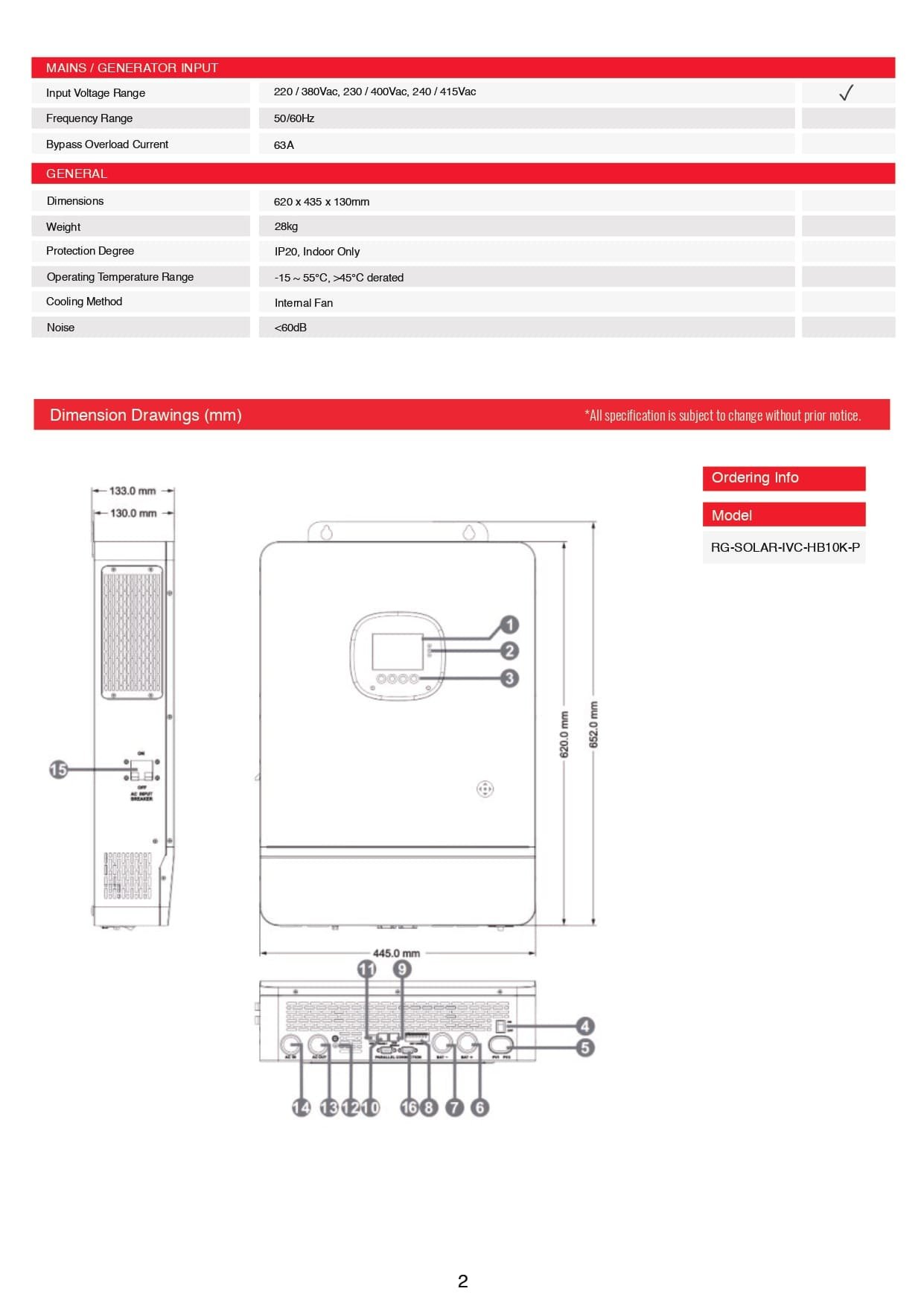 RG-SOLAR-IVC-HB10K-P